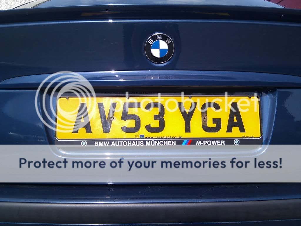 Pic of number plate surround BMW Forums BimmerForums
